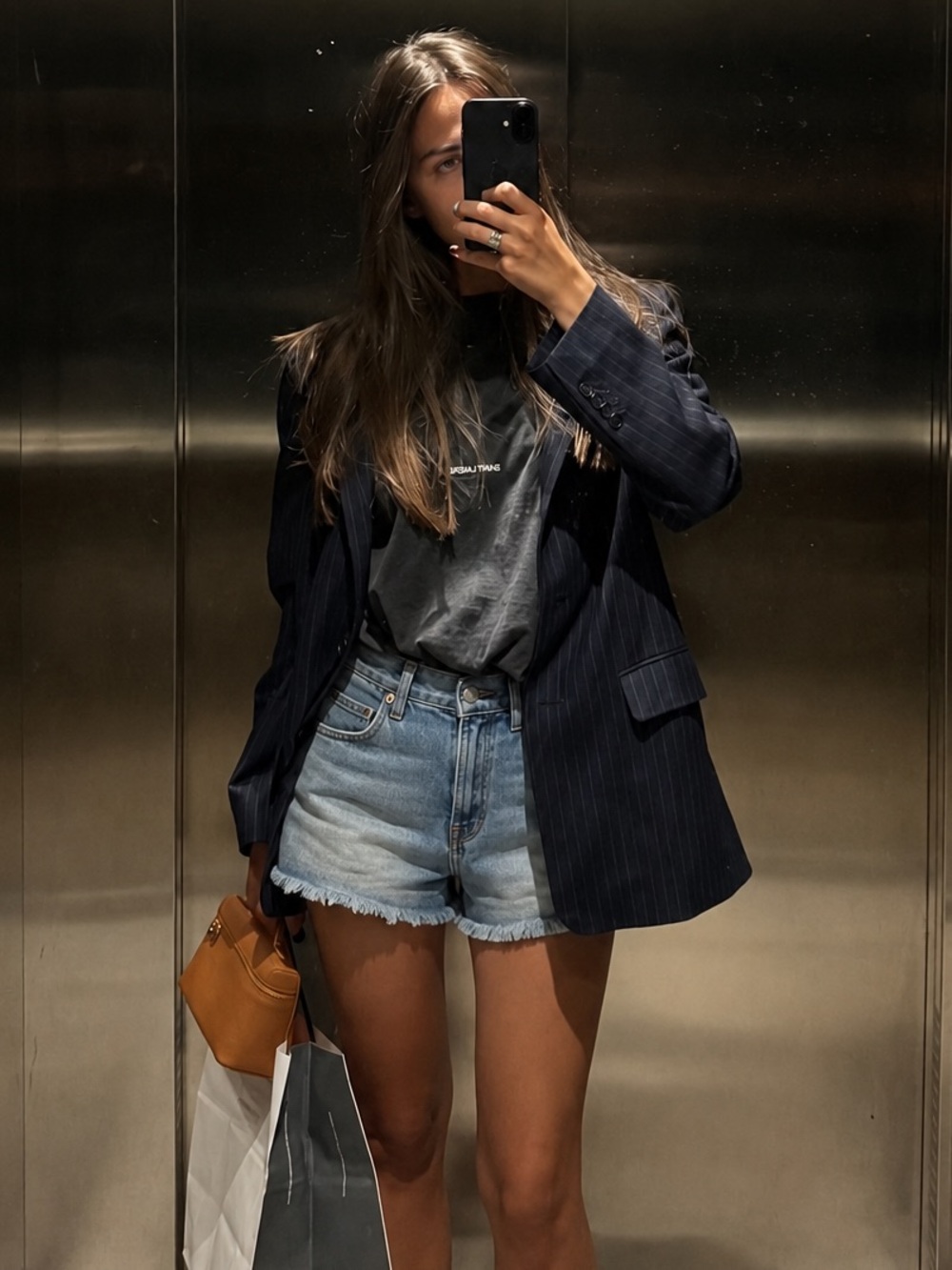 H&M Light Blue Denim Jean Shorts